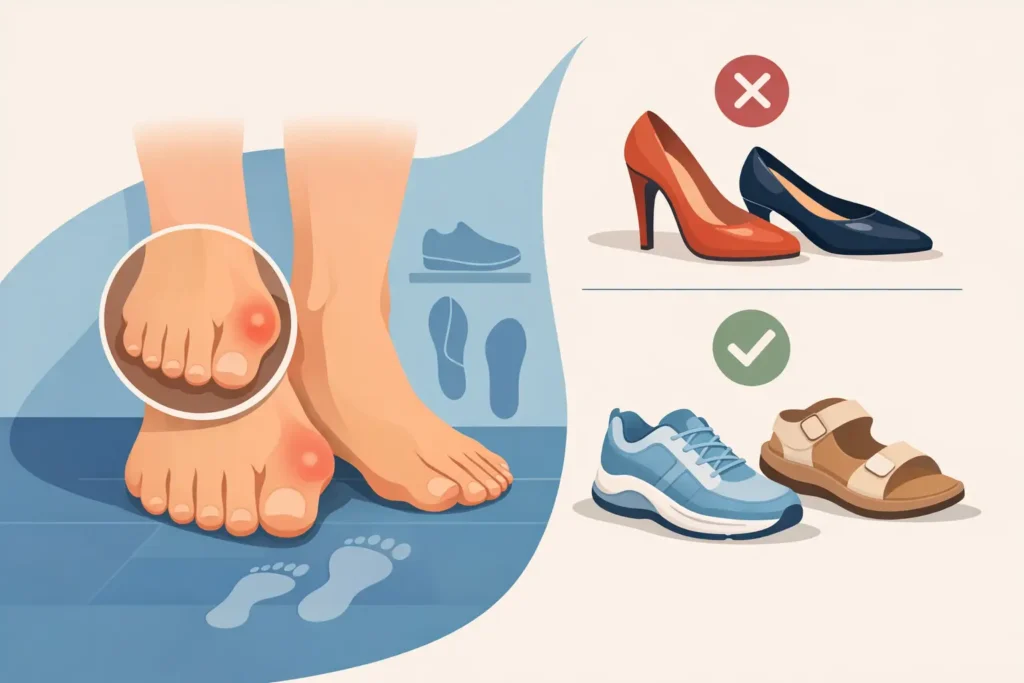 Alluce valgo: scarpe da evitare e come sceglierle