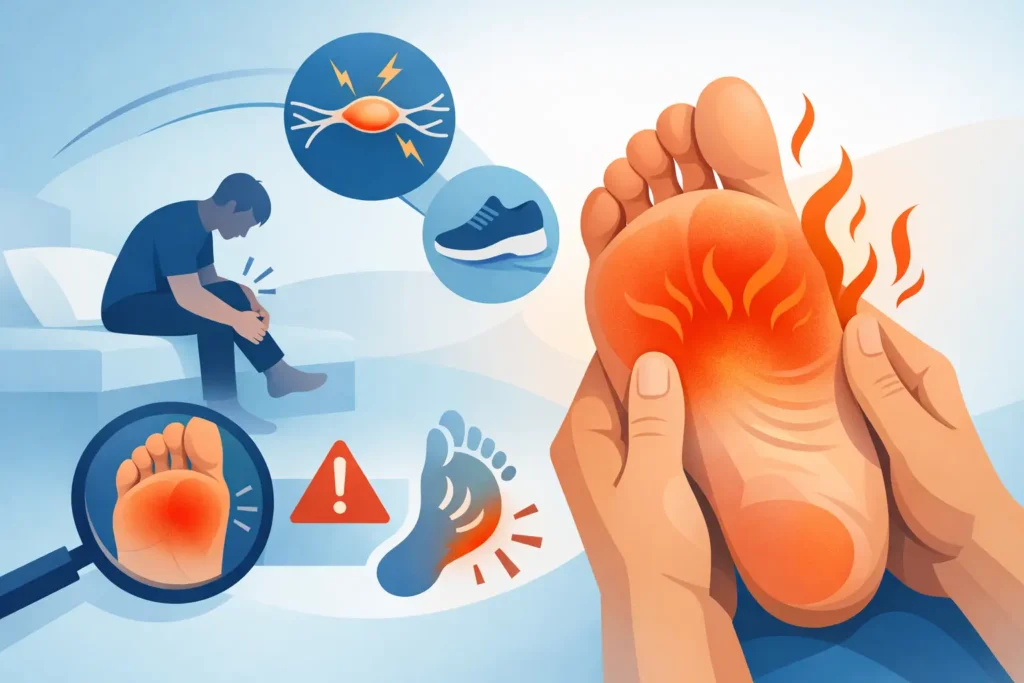 Cosa causa bruciore plantare? Cause e segnali