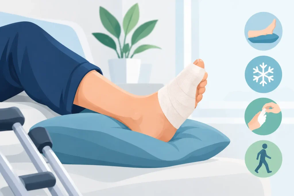 Recupero post chirurgia alluce: tempi e cure