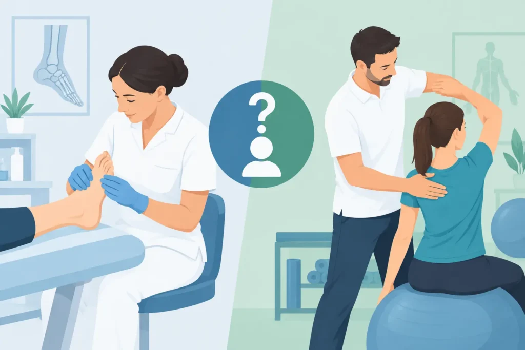Podologo versus fisioterapista: quale scegliere?